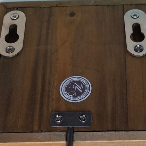 Lot of 3 New View Gifts & Accessories Rustic Wood Wall Hooks w Vinyl Label Area - Picture 4 of 5